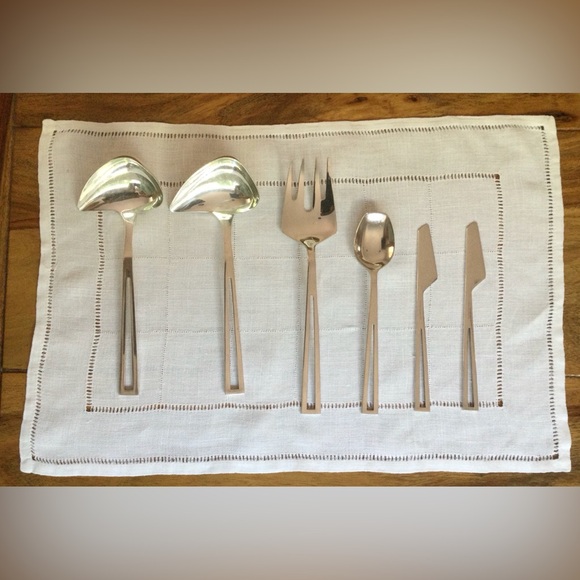 Avanti by Cesla Sterling Silver Flatware MCM made in Mexico - 6 pieces - Picture 3 of 8